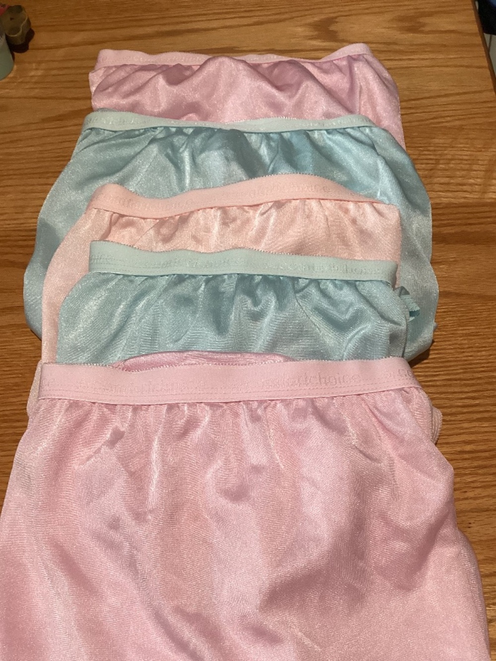 Women’s Comfort Choice pastel satin briefs panties size 13 new 5 pr